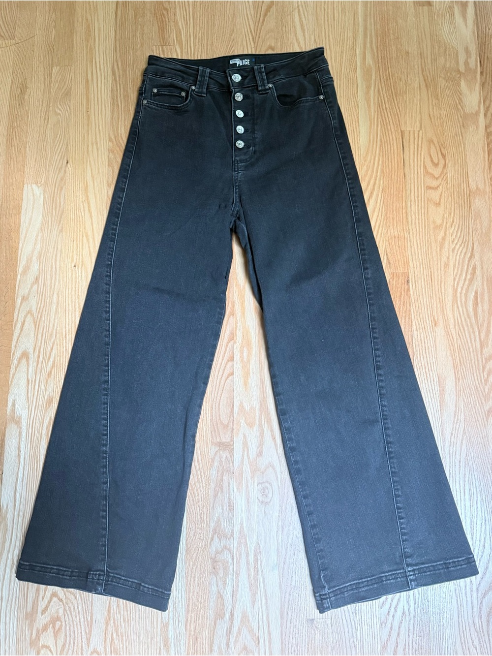 Paige Anessa High Rise Wide Leg Crop Jeans - Picture 6 of 9
